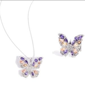 Butterfly Necklace & Ring Set